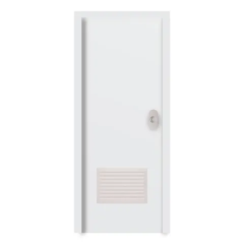 POLYWOOD DOOR PLP-DP0125 WHITE PVC W/ LOUVER
